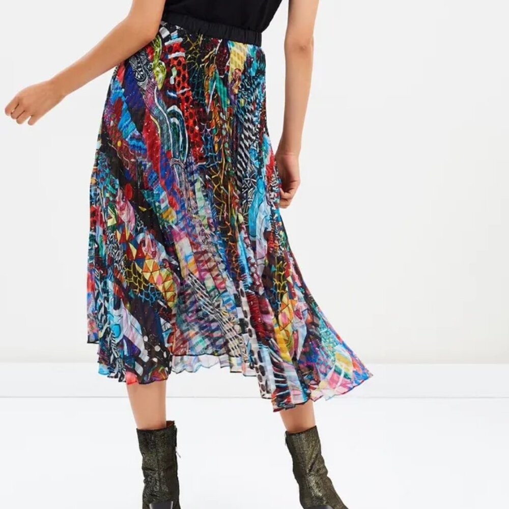 Romance Was Born Magic Stripe Midi Skirt